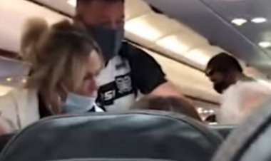 Viral Video: Woman slaps husband on flight after he goes on an anti-mask rant