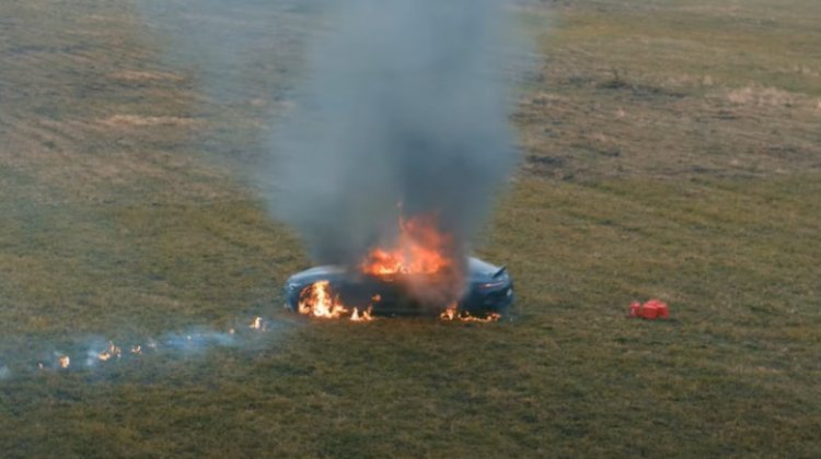 Frustrated Russian YouTuber burns down his Rs 2.42 crore Mercedes. Viral video