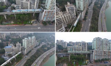 बिल्डिंग के बिच से 19वी मंजिल से गुज़रती है ट्रैन,हैरान हो गए ना !