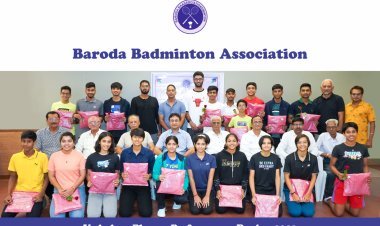 बड़ौदा बैडमिंटन एसोसिएशन द्वारा साल 2023 का सम्मान कार्यक्रम आयोजित