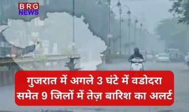 गुजरात में अगले 3 घंटे में वडोदरा समेत 9 जिलों में तेज़ बारिश का अलर्ट, मौसम विभाग की चेतावनी