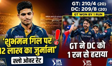 शुभमन गिल की कप्तानी में GT ने दिल्ली को दी पटखनी भले ही लगा 12 लाख का जुर्माना !