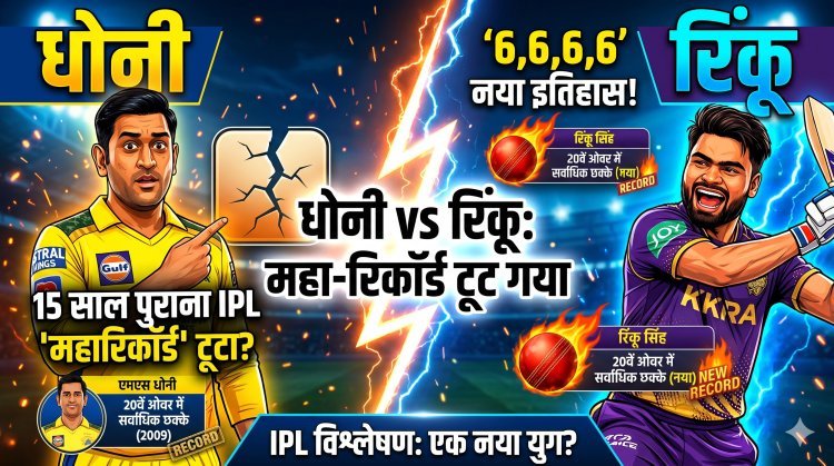 6,6,6,6... रिंकू ने हिलाया क्रिकेट जगत !