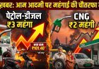 पेट्रोल-डीजल ₹3-3 महंगे हुए, CNG 2₹ महंगा, नई कीमतें लागू !