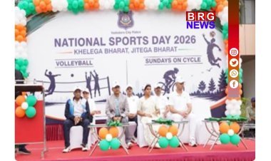 राष्ट्रीय खेल दिवस पर वडोदरा पुलिस का भव्य आयोजन: समा स्पोर्ट्स कॉम्प्लेक्स में 'संडे ऑन साइकिल' रैली और वॉलीबॉल मैच संपन्न