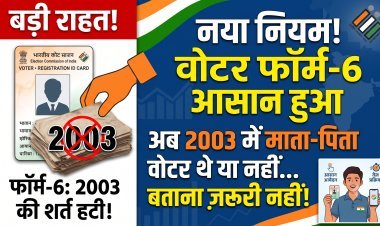फॉर्म-6 में बड़ा बदलाव: चुनाव आयोग ने हटाया 2003 का डिक्लेरेशन क्लॉज !