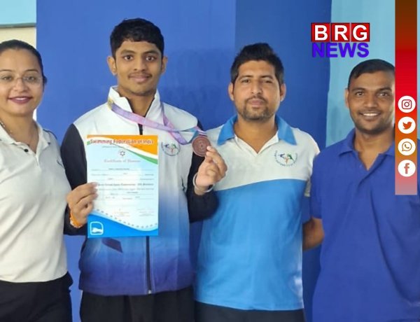 52nd Junior National Aquatics: Vadodara Swimmer Madhav Daudiya Wins Bronze Medal