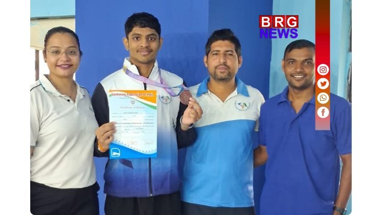 52nd Junior National Aquatics: Vadodara Swimmer Madhav Daudiya Wins Bronze Medal