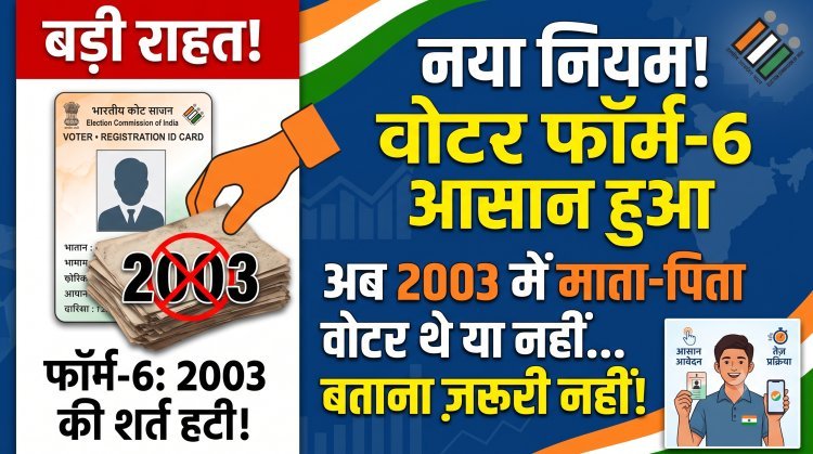 फॉर्म-6 में बड़ा बदलाव: चुनाव आयोग ने हटाया 2003 का डिक्लेरेशन क्लॉज !